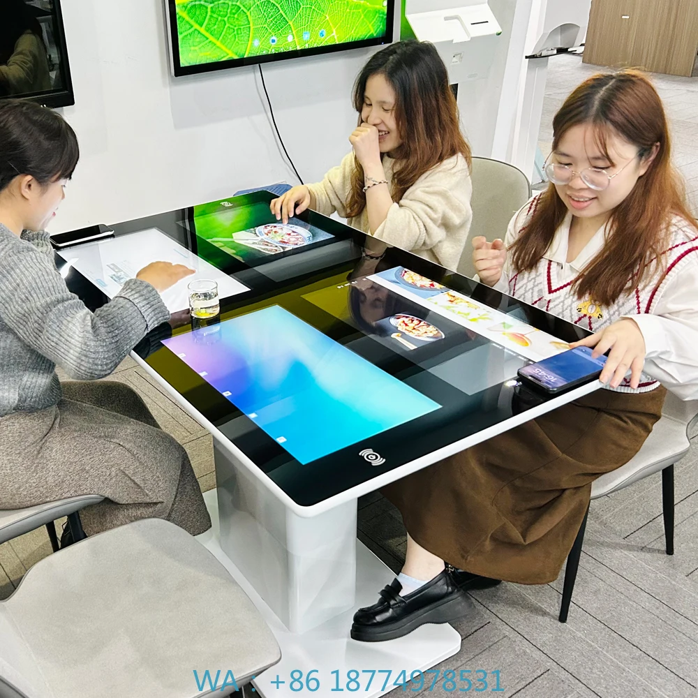 Tavolo touchscreen con sistema Android Design personalizzato Impermeabile Coffee Restaurant Ordinazione automatica