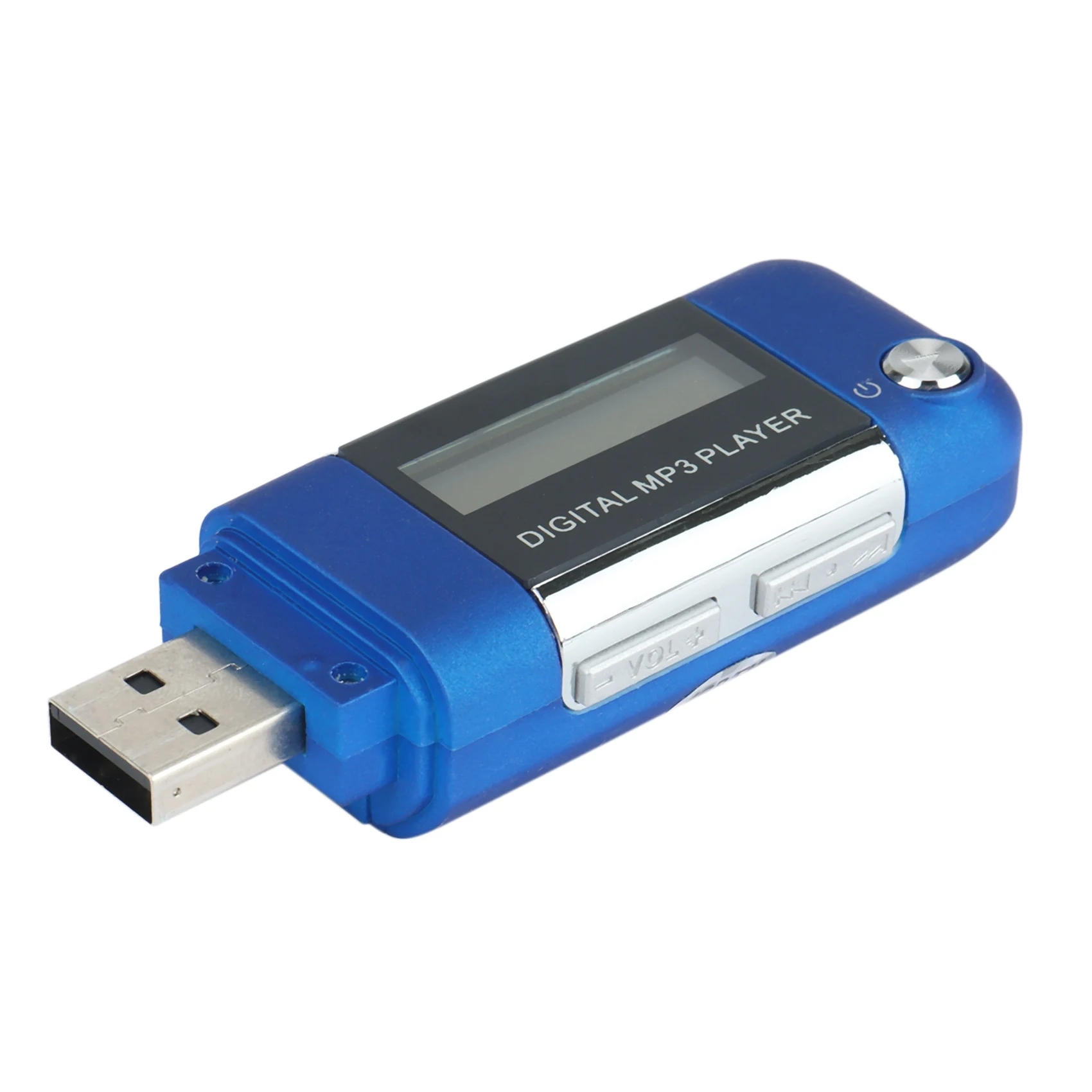 Mp3-speler 4GB U Disk-muziekspeler ondersteunt vervangbare AAA-batterij, opname (blauw)