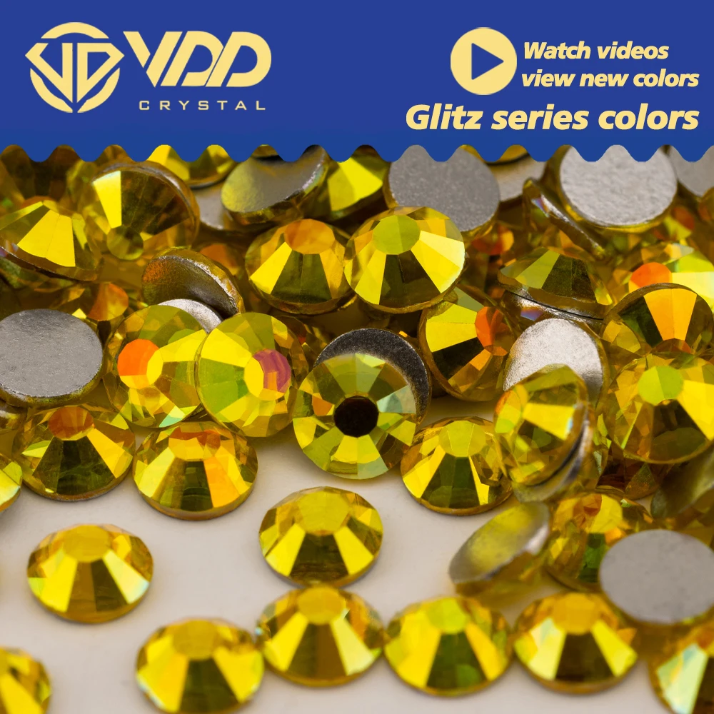 VDD SS4-SS30 New Glitz-Color High Quality Glass Rhinestones Crystal Flatback Strass Stones For DIY Crafts Nail Art Decorations