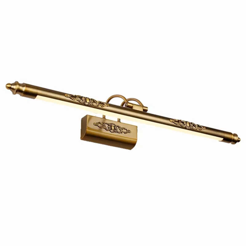 

AB66-Ретро светодиодная зеркальная фара, влагостойкая водонепроницаемая настенная лампа для ванной комнаты, рокерная резная зеркальная лампа для шкафа