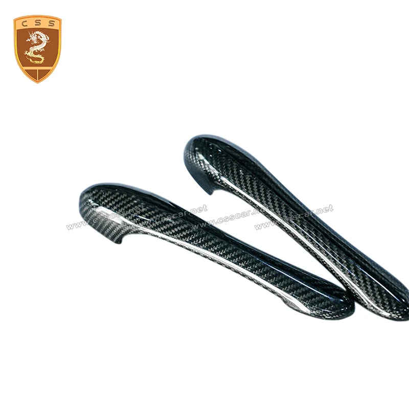 Real Carbon Fiber Car Door Handle Sticker Add On Type Interior Trim Cover For Maserati GT GTS GC GranCabrio Door Handle Covers