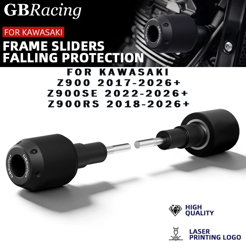 

V2 GBRaicng FOR KAWASAKI Z900/Z900ES/Z900RS 2017-2026 Frame Slider Crash Protector Motorcycle Falling Protection Crash Pad