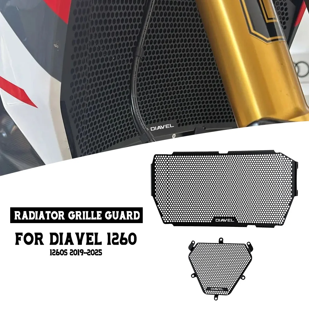 

FOR Ducati Diavel 1260 1260S 2019 2020 2021 2022 2023 2024 2025 Radiator Guard Protection Oil Cooler Cover Protector Diavel1260