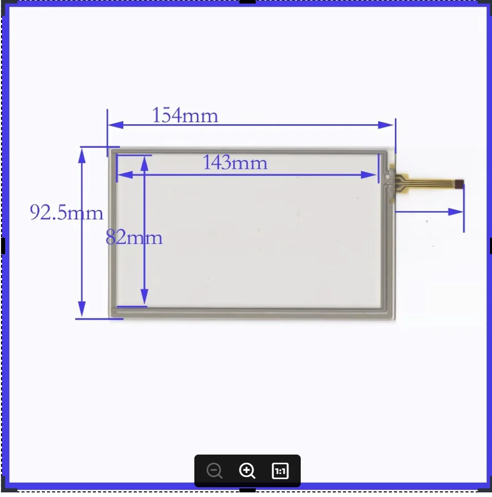 

154mm*93mm 6.2inch resistance screen for GPS Car cable is left touch sensor 154*93 this is compatible