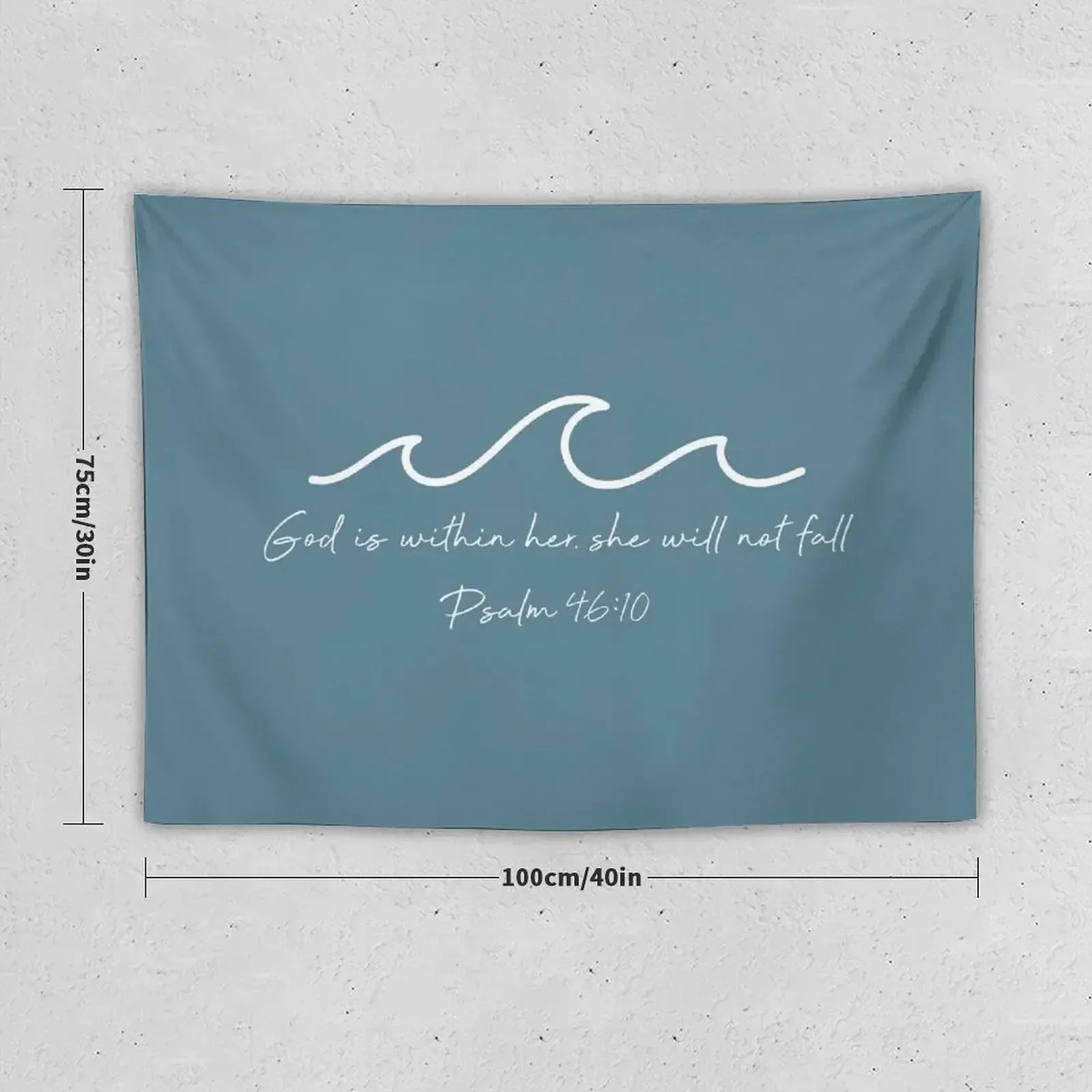 God Is Within Her Waves - Psalm 46:5 Tapestry Home Decoration Accessories Japanese Room Decor Cute Room Decor Tapestry