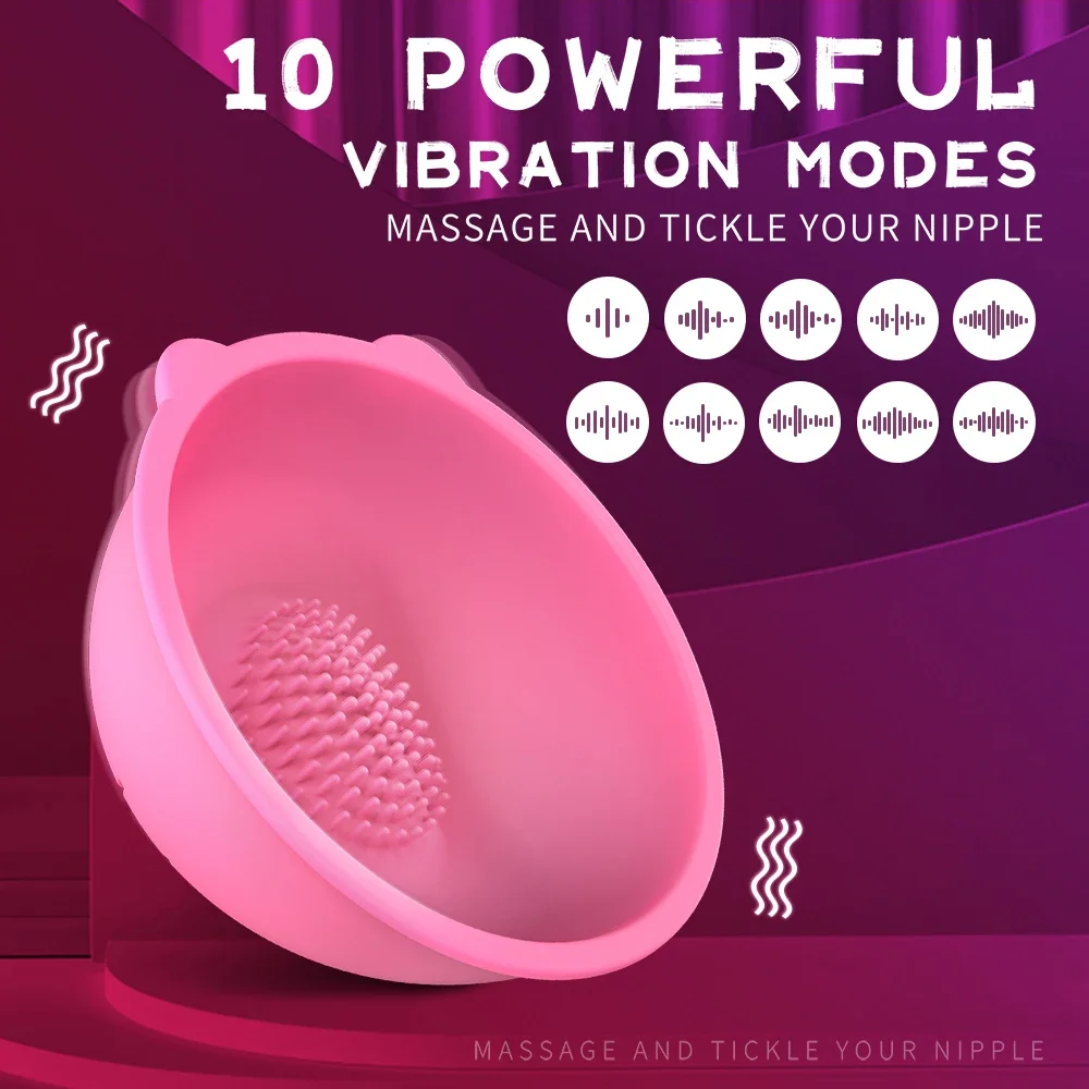 Nipple Vibrator Sex Toys for Women Nipple Clamps Sucking Stimulator Massager with 10 Powerful Modes adult toy breast stimulator