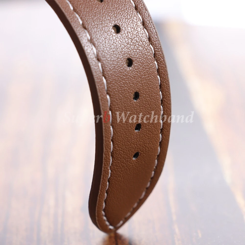 Leather Strap Men's Watch Band for Seiko 20mm 22mm 24mm Retro Style Watch Strap for Men Black Brown Pallet Bracelet