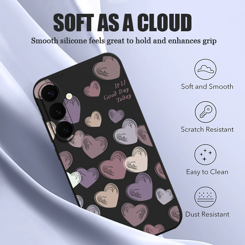 Love Heart Case For Samsung Galaxy S26 S25 S24 S23 S22 S21 Ultra Plus S25 S24 FE Magnetic For Magsafe Wireless Charge Soft Cover