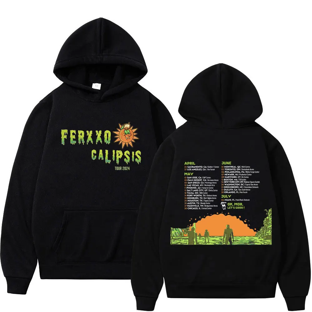 

Rapper Feid Ferxxocalipsis Tour 2024 Print Hoodie Men's Women's Harajuku Hip Hop Sweatshirts High Street Fashion Trend Pullovers