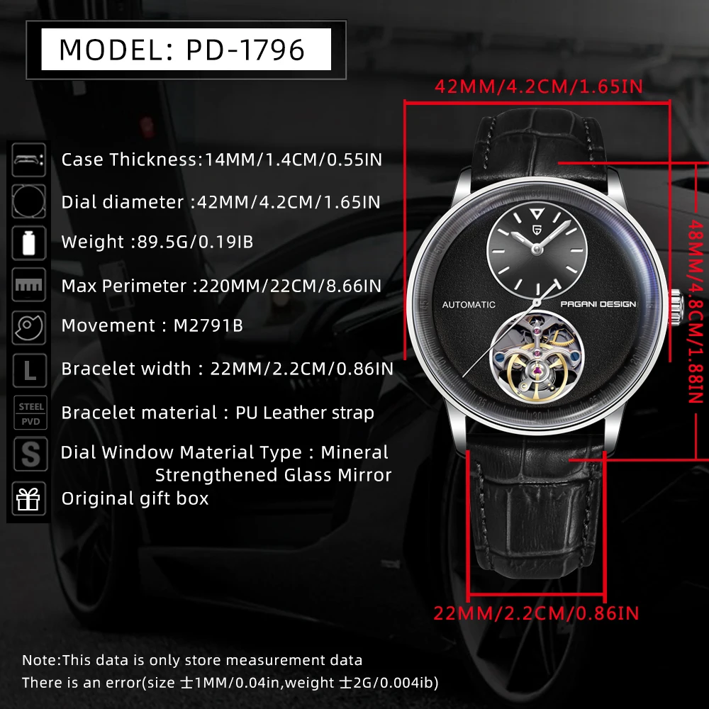 2025 PAGANI DESIGN Neue einfache Business-Herren-Mechanische Uhr 100 m Wasserabgabe Edelstahl Automatisches Nachtlicht Herrenuhr