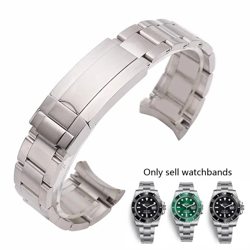 904 Solid Stainless Steel Watch Bracelet for Rolex DAYTONA GMT SUBMARINER Watch Accessories Metal Strap 20mm 21mm Watchbands