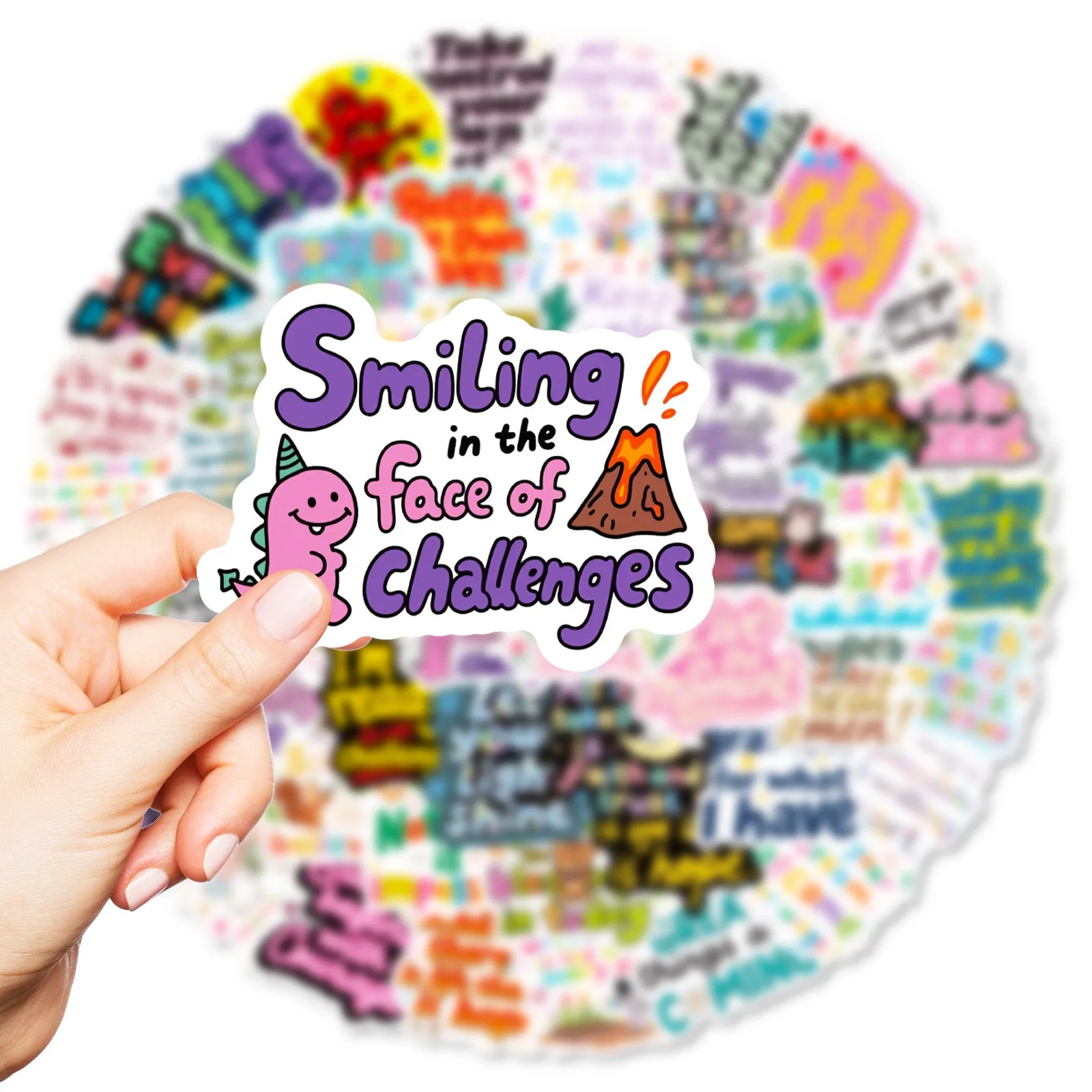 

10/56PCS Cute Motivational Words Test Stickers Inspirational Decals for School Teacher Student Stationery Notebook Diary Sticker