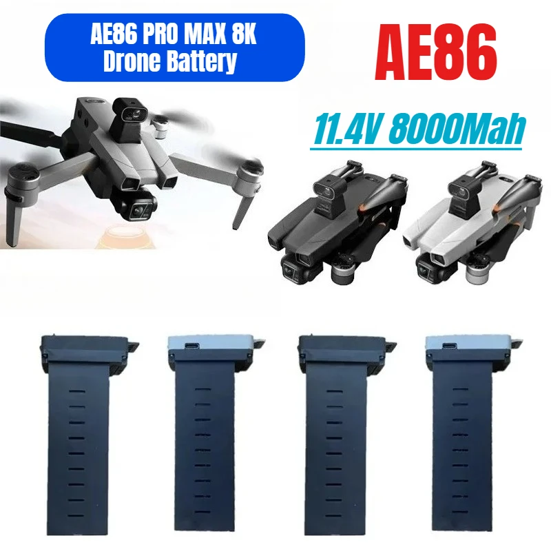 

AE86 PRO MAX 8K Drone Battery 11.4V 8000Mah for AE86 PRO MAX Plus Carbon Fiber Battery Spare Parts Accessory Battery