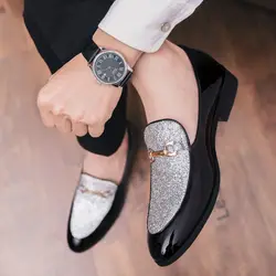 With Tassels Loafers Office Leather Shoes for Men Platform Thick Sole Pointed Toe Man Casual Shoe High Quality Fashion Elegant