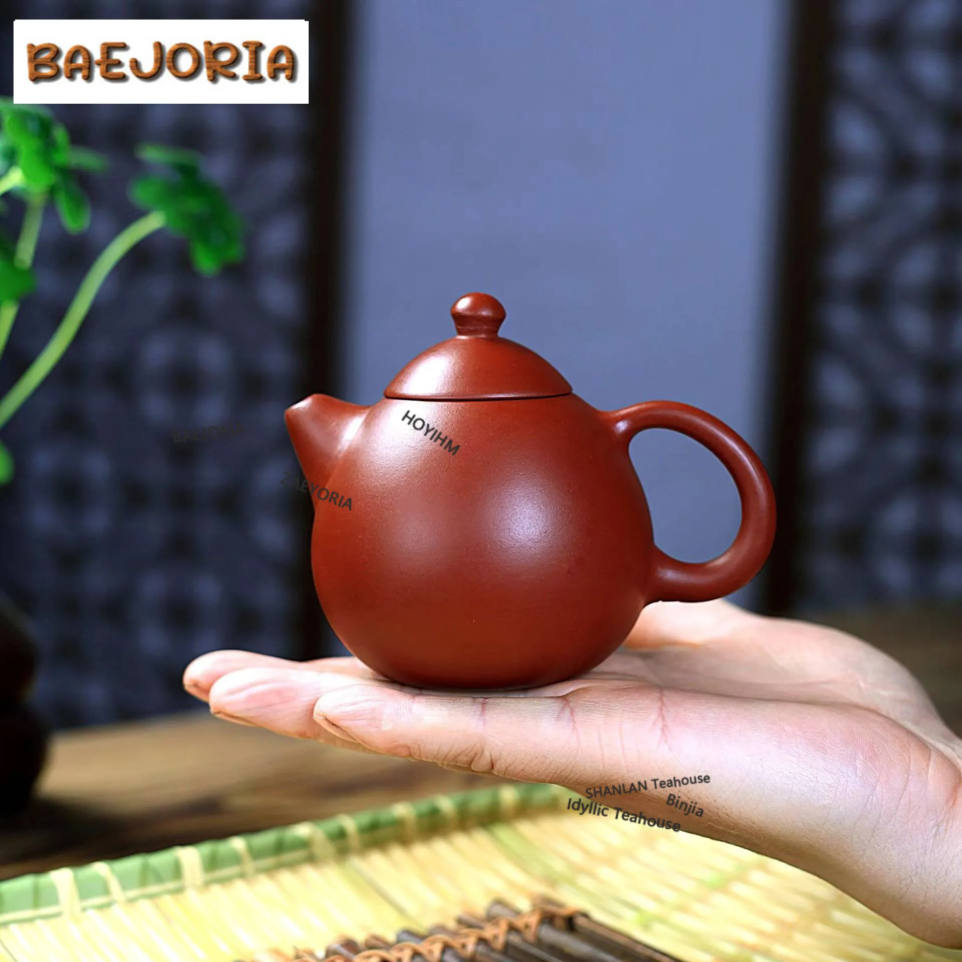 

200ml Authentic Yixing Purple Clay Teapots Handmade Dragon Egg Pot Raw Ore Dahongpao Mud Kettle Chinese Zisha Tea Set Supplies