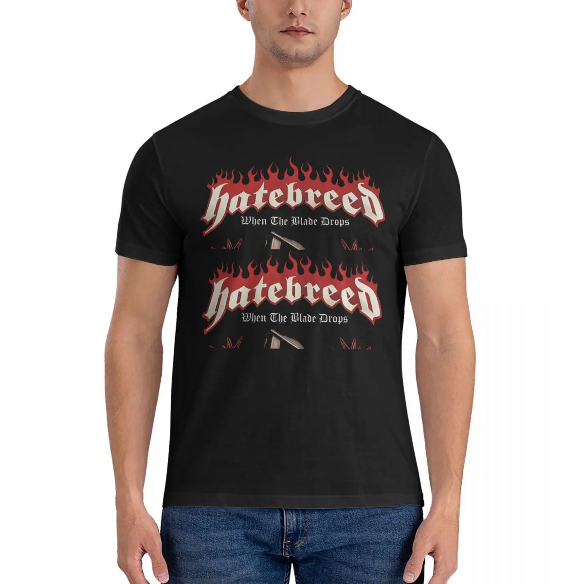 Men T-Shirts Fans Vintage 100% Cotton Tee Shirt Short Sleeve H-Hatebreed T Shirt Crew Neck Clothing Party