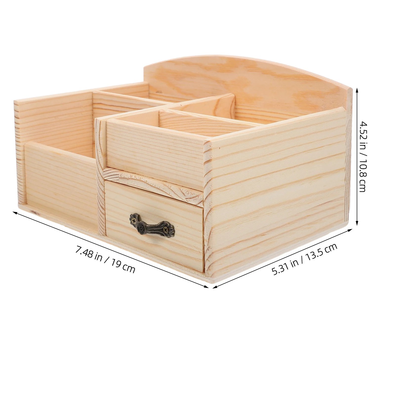 

Wooden Desktop Drawer Organizer Box File Cabinet Case For Office Room Bedroom Pen Holder Layered Shelf Space Saving Wood