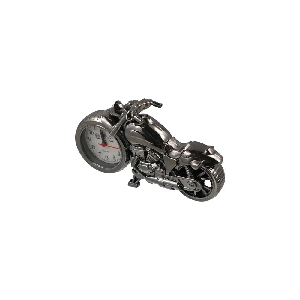 Pattern Art Crafts Figurine Retrobedside Easy to Use Desktop Ornament Bedside Clock Motorcycle Model Motorcycle Alarm Clock