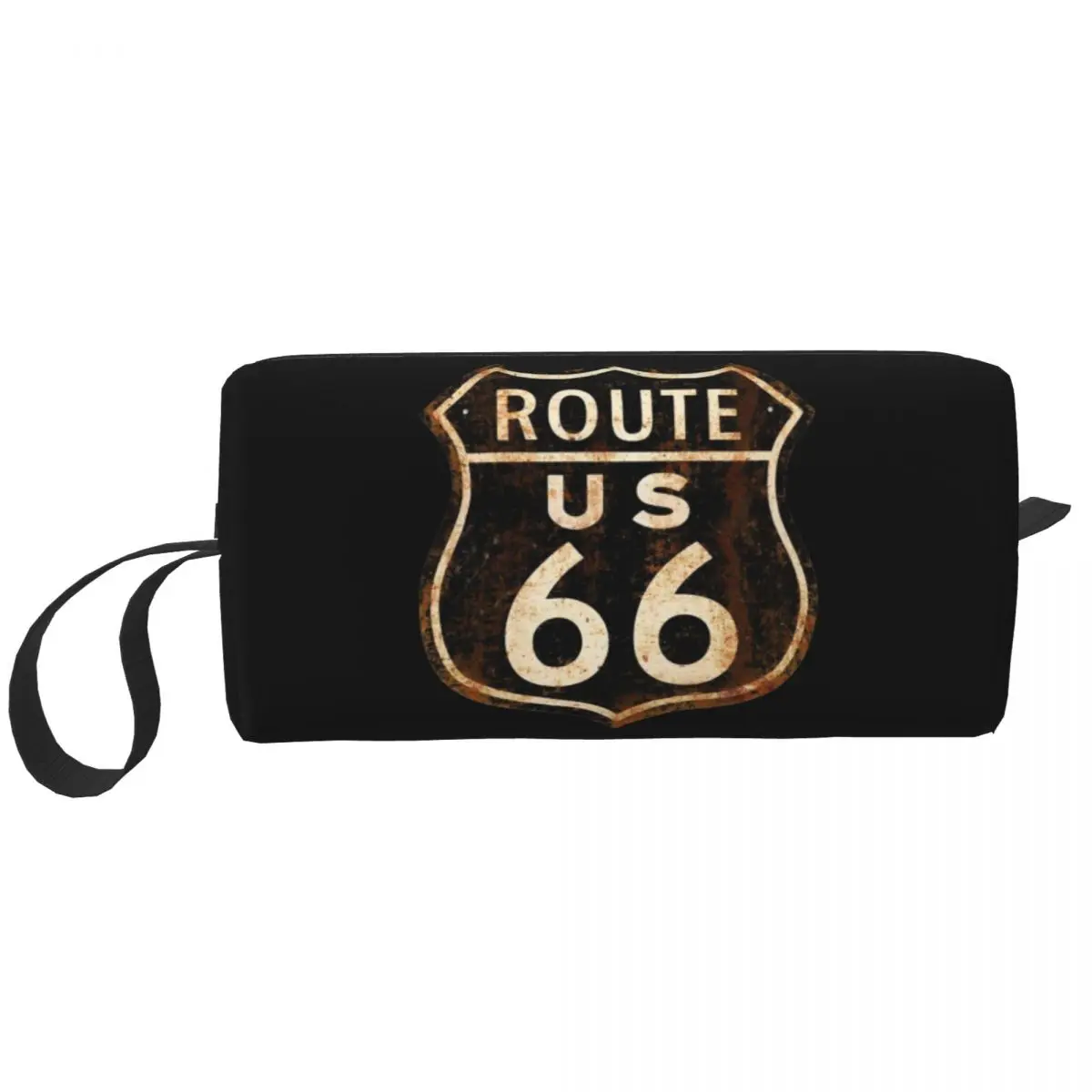 US Route 66 Cosmetic Bag Women Cute Large Capacity California Sign Makeup Case Beauty Storage Toiletry Bags