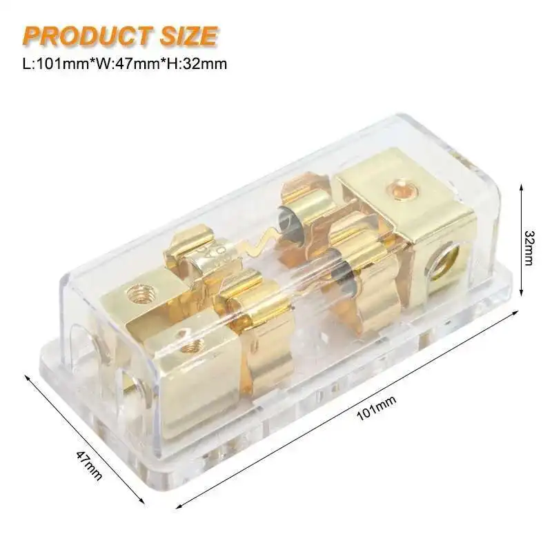 電源 1*0/2/4 AWG 入力 2*4/8/10 ゲージ出力オーディオステレオアンプ分配接続ブロック車用