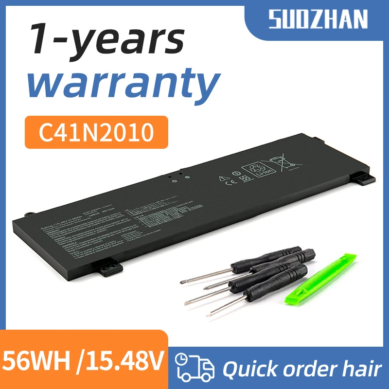 

SUOZHAN C41N2010 Laptop Battery For ASUS ROG Strix G15 G513IC G513IE G513IH G513QC G513QE ROG Strix G17 G713QE G713QE-HX008T