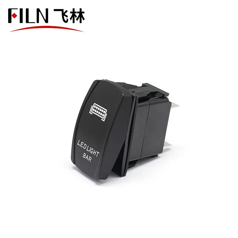 FILM 12V 24V LKW SPST Schalter Carling Wasserdicht 5Pin ON OFF Marine Schalter Auto Boot Wippschalter mit Dual LED Lichtleiste – Detail 5