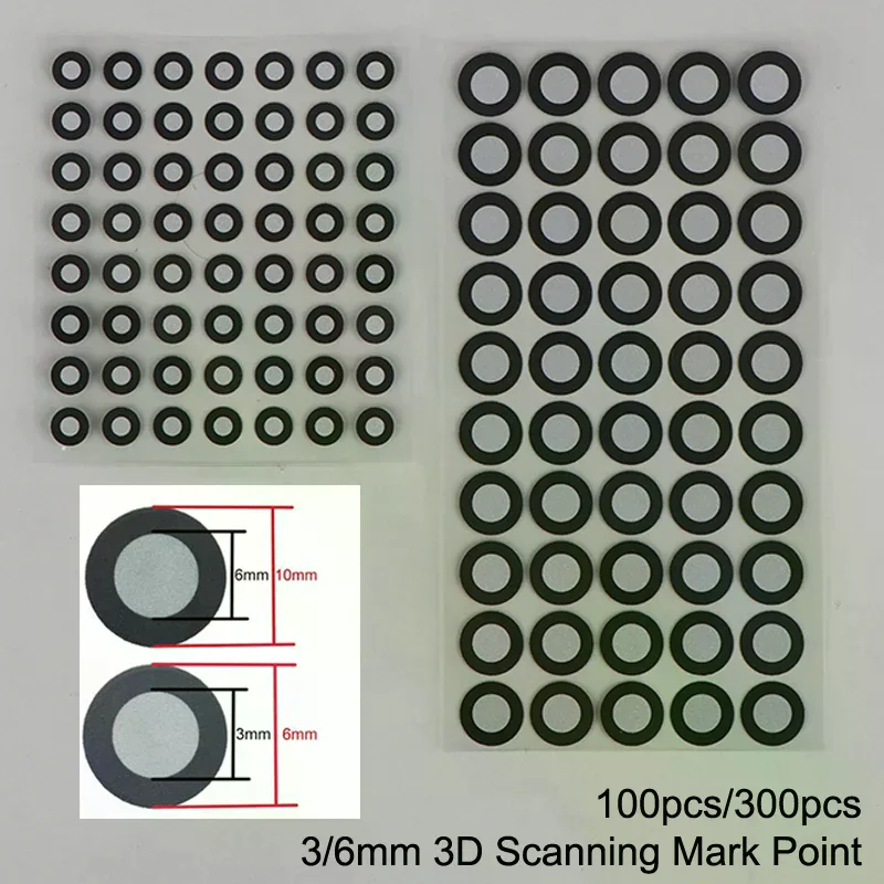 

100/300pcs 3x6mm 6x10mm 3D Scanning Mark Point For Creality CR-Scan Raptor/ Otter/ Ferret Pro 3D Scanner Tracking Dot