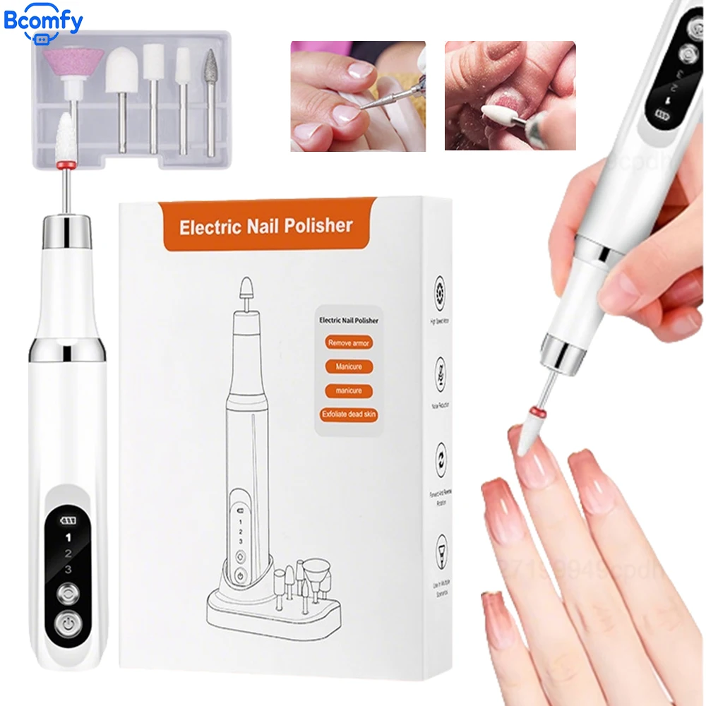 

Electric Nail Drill Machine Portable Nail Drills for Gel Nails Polishing Remove Rechargeable Mini Nail File Home Manicure Salon