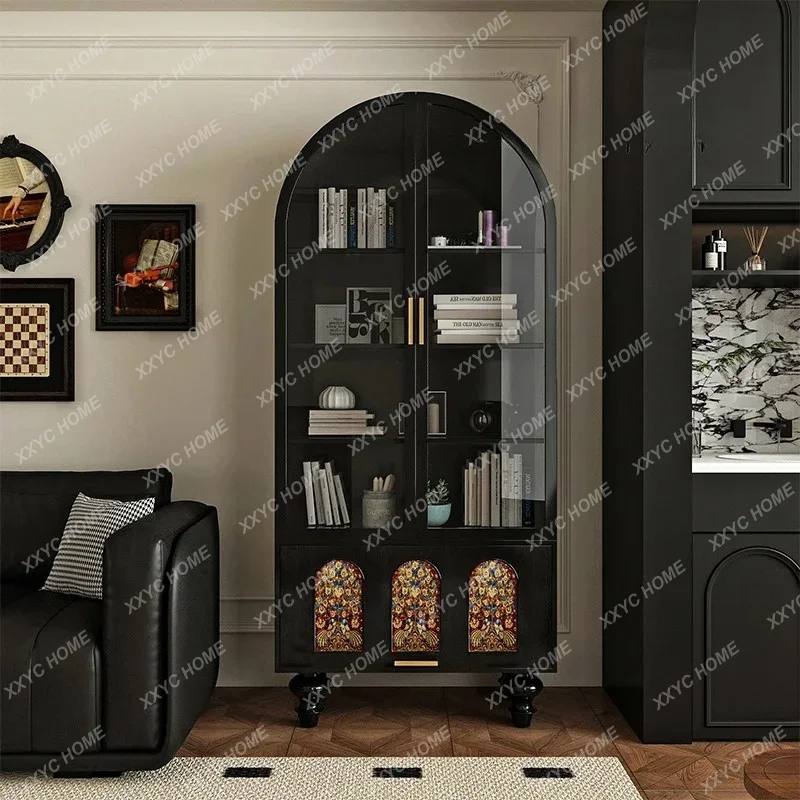 XX  Bookcase Storage Integrated Solid Wood Storage Student Home Floor With Cabinet Door Bedroom Display Storage Cabinet