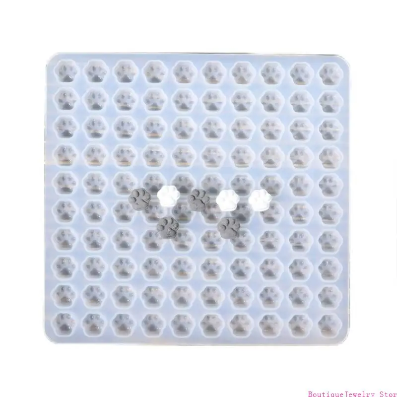 E1PE Professional Cats Paws Art Molds Art Drip Gel Mold Decorative Mold for Salon Quality Manicure Decorations