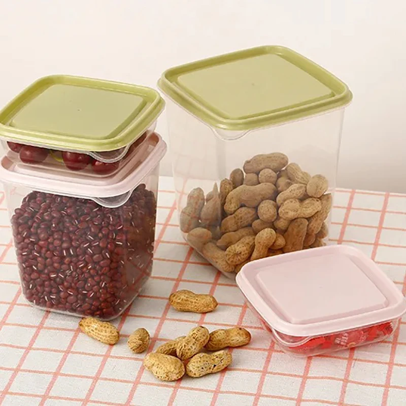 17 Pcs/set Transparent Kitchen Storage Container Box Food Container Refrigerator Organizer Snacks Nuts Fruits Storage Box Jars