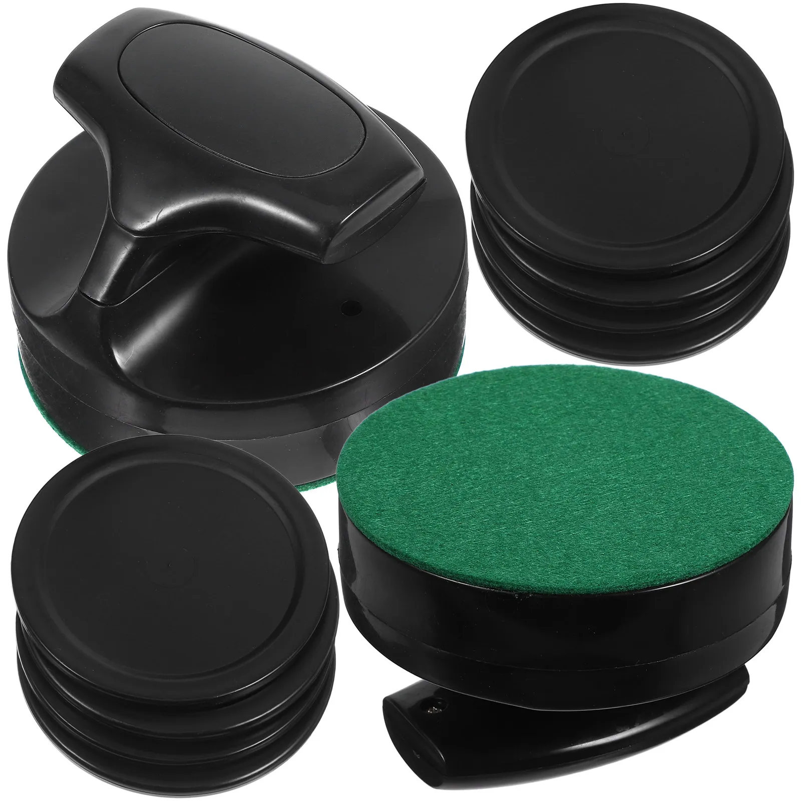 

1Set Plastic Ice Hockey Pucks and Strikers for Tabletop Hockey Table Replacement Set Soft Protective Fabric Undamaged Table