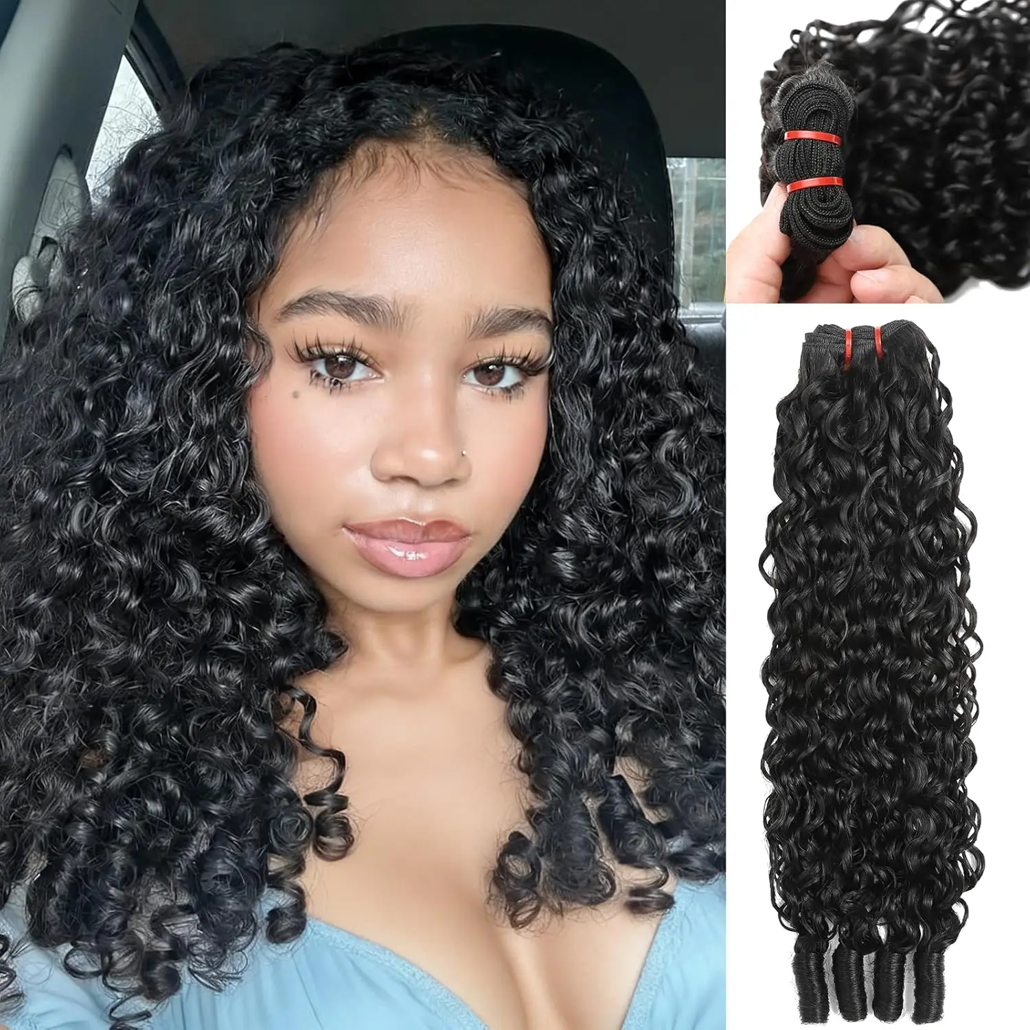 

Smilegirl Burmese Curly Hair Bundles 12A Raw Human Hair Extensions Spiral Curls Soft Thick Double Weft Natural Shiny Weave Hair For Women Full Head Styling