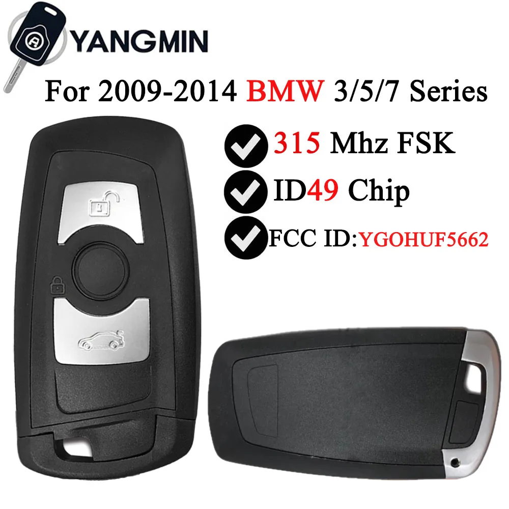 

YANGMIN Remote Car Key For BMW 3/5/7 Series Smart Card Keyless Entry CAS4 System 315MHz PCF7953P YGOHUF5662 3 Button