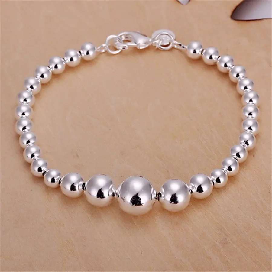 Creative Beads 925 Silver Plated Bracelets New Listings High quality Fashion Jewelry Christmas Gifts