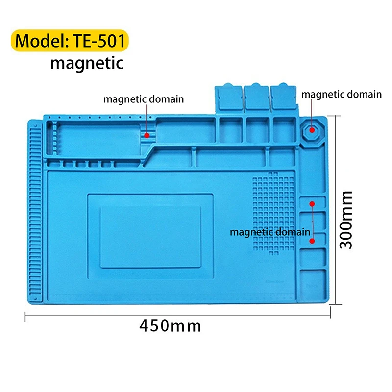 ★▲Silicone Soldering Pad Desk Platform Mat For Welding Station Iron Phone PC Repair Magnetic Heat Insulation