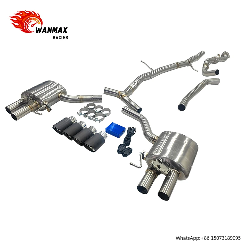 

JTLD High Quality Valved Sport 304SS Exhaust System for 2019 A5 45 TFSI QUATTRO 2.0 4 WHEEL DRIVE and 4 DOOR