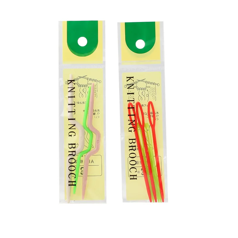 3Pcs Plastic Knitting Sewing Needles Curved Crochet U-shaped Large Eye Needle for Manual Scarf Sweater Twist Weaving Tools