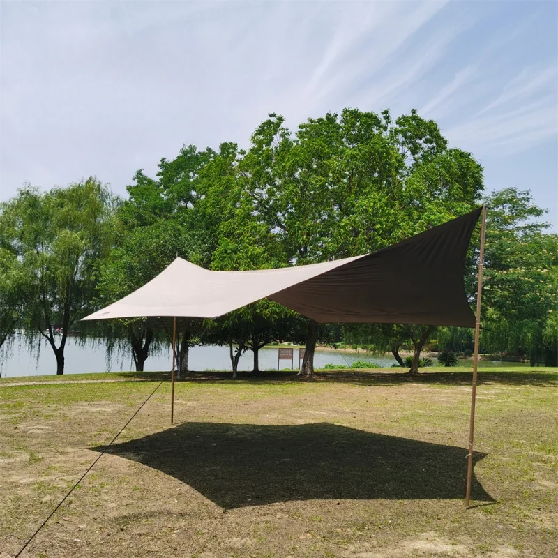 High Quality MCETO 4X5M Black Coating Shelter Waterproof 210D Ox Tarp Tent Hiking Camping Hot Selling view 5