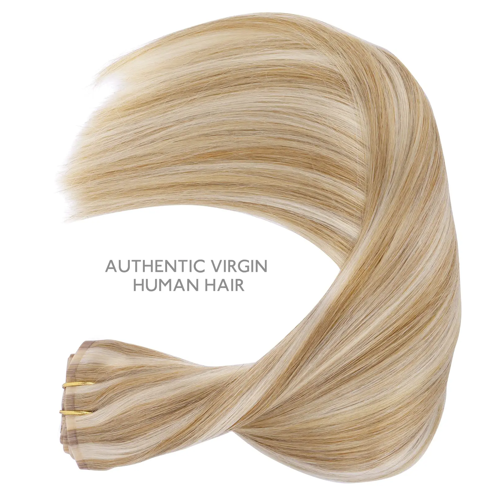 Sunmofavo PU Clip In Hair Extensions 100%Human Hair Invisible PU Ombre Blonde Remy Seamless Skin Weft  7Pcs 150g For Women Daily image 5