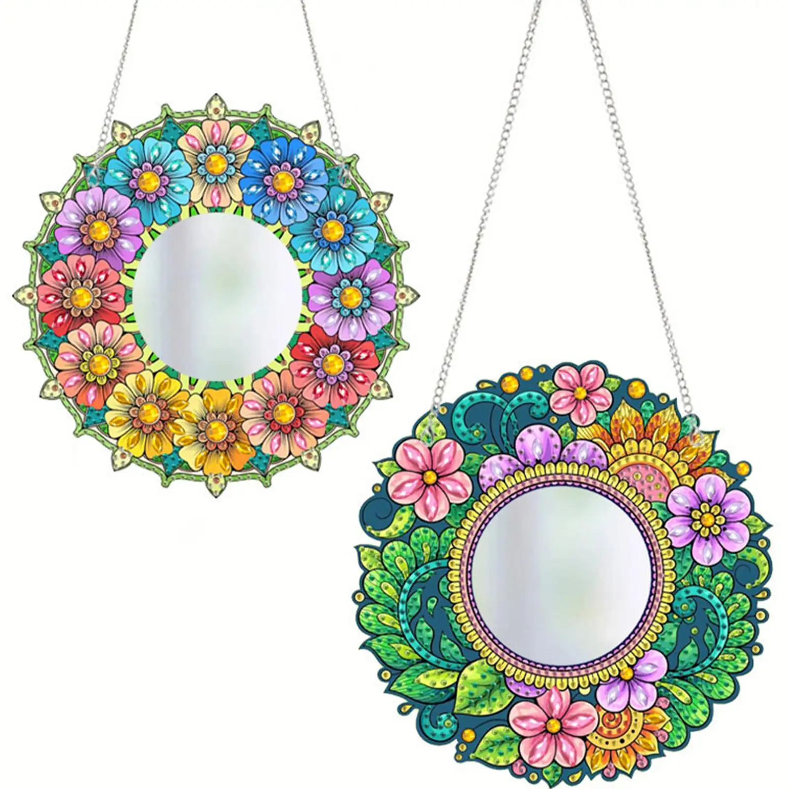 

2D/Плоские DIY-подвески из страз и алмазной мозаики, зеркальные подвески нестандартной формы, подвески-картины для окон, декор для дома