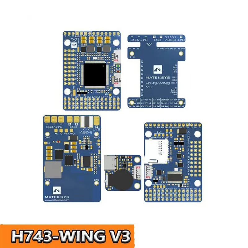 MATEK MATEKSYS Flight Controller H743-WING V3 STM32H743VIT6 Built-in OSD Blackbox 3~8S LiPo for RC Multirotor Airplane