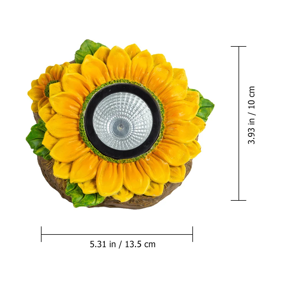 Solarna lampa w kształcie słonecznika do dekoracji ogrodu, wodoodporna, z ciepłym światłem LED, do montażu na ścianie, ścieżce, trawniku.