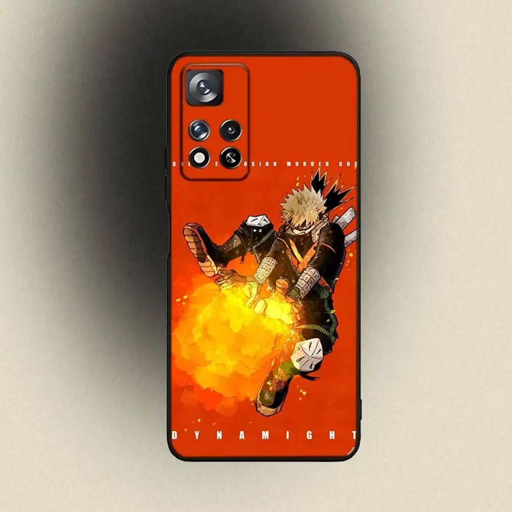 Funda de teléfono Bakugo My Hero Academia para Samsung Galaxy A 91,80,73,72,53,52,51,22,5G,Plus,J,Note, funda negra suave