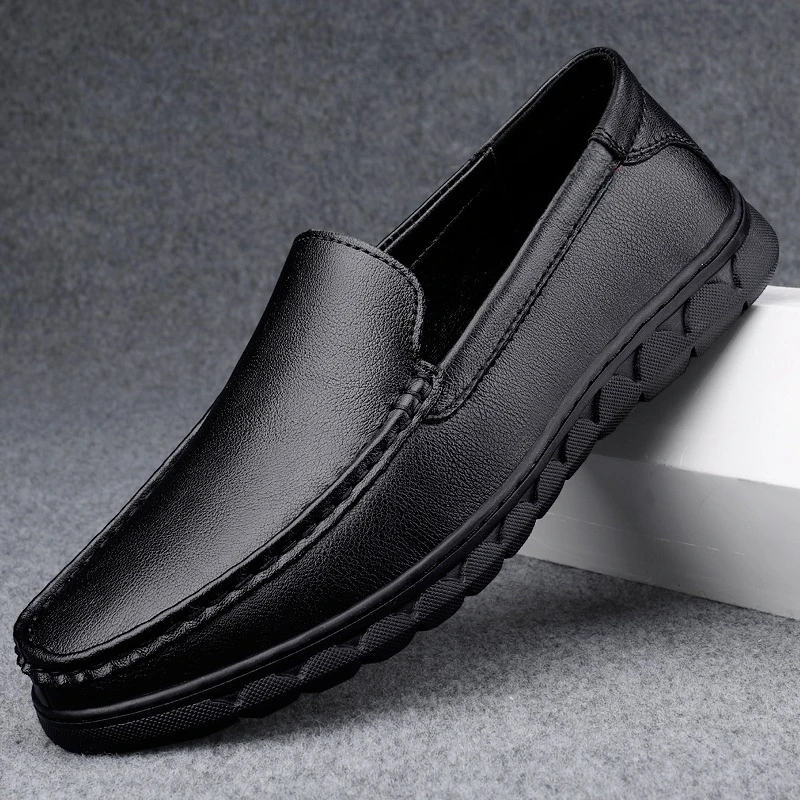 Genuine Leather Men Casual Shoes Luxury Brand Mens Loafers Moccasins Breathable Slip on Italian Driving Shoes Chaussure Homme