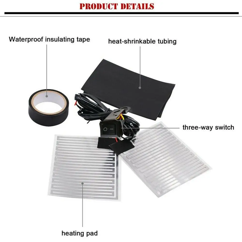 العالمي 12 فولت دراجة نارية ساخنة مقبض القبضات E-الدراجة الثلج المقود مقابض سخان لهوندا ياماها الدراجات النارية قبضة أدفأ #5