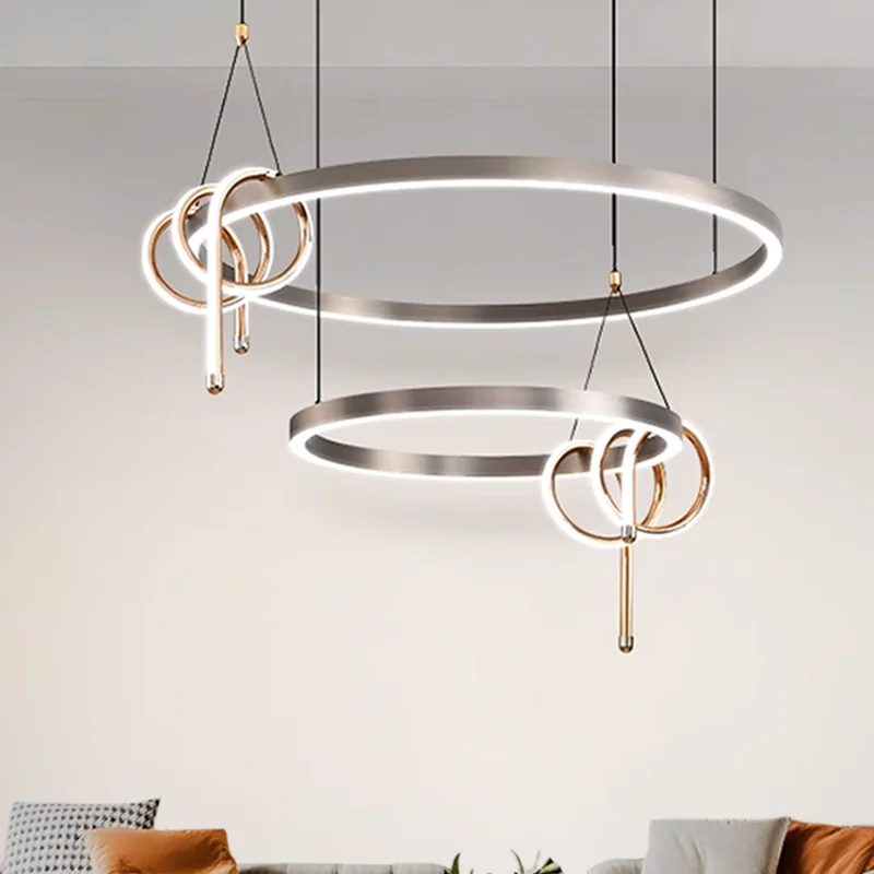 Modern  Led  Chandelier  For  Living  Room Italian High-End  Style  Restaurant  Pendant Lights Bedroom Hanging  Lights  Pendants