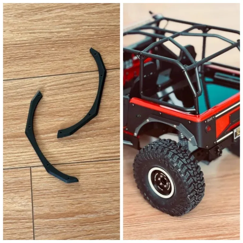 Nylon Instrument Panel Rear Wheel Arch Flares Simulated Exhaust Pipe for AXIAL SCX10 III Jeep CJ-7 1/10 RC Crawler Upgrade
