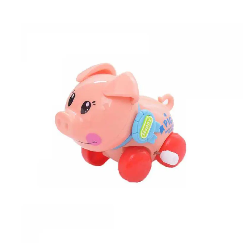 Cartoon Wind-Up Pig Shaped Early Education Clockwork Kids Plastic Funny Random Color Children's Entertainment Game