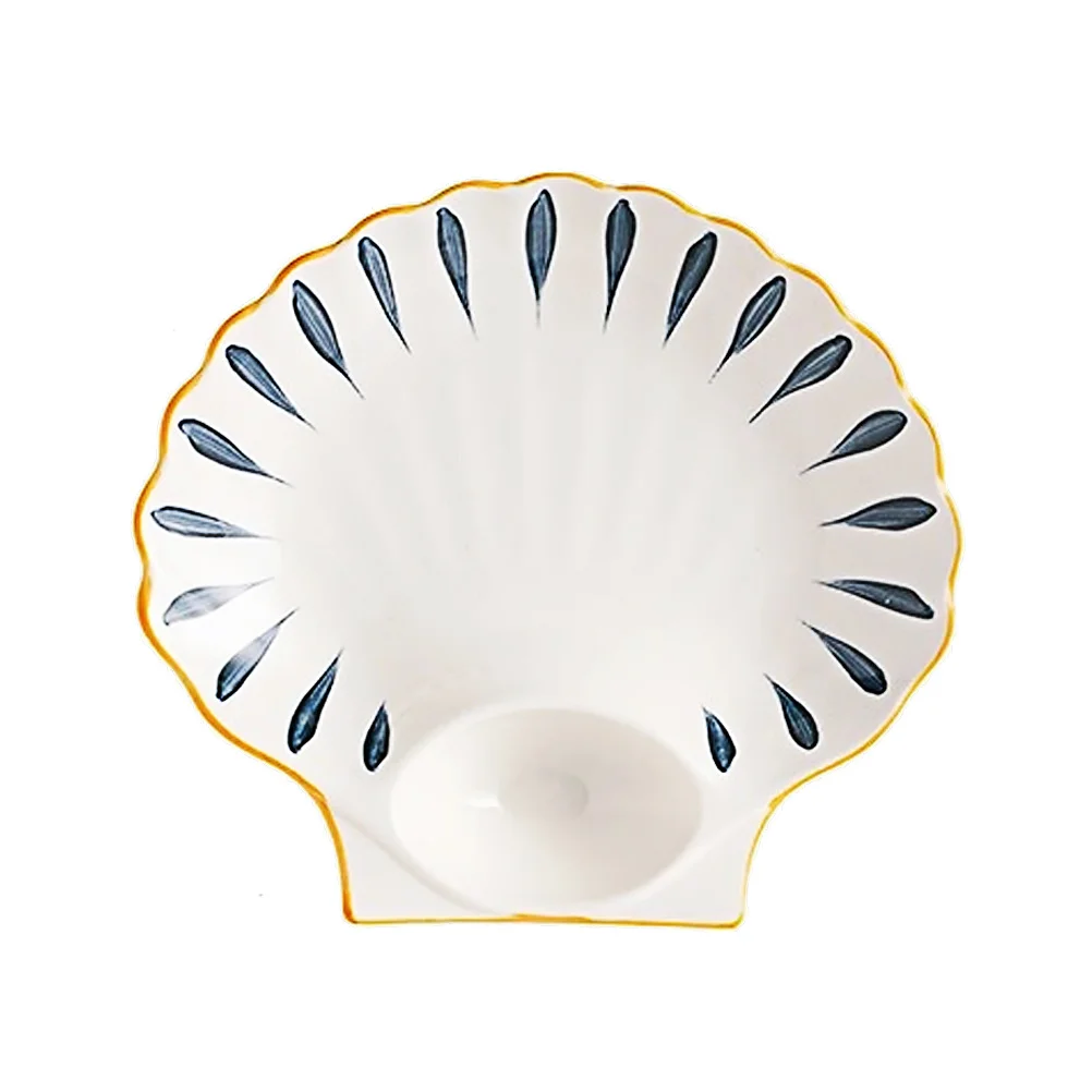 

Decorative Shell Shaped Food Plate Versatile for Sushi Dumplings Fruits Salads Ideal for Elegant Dinner Settings Events